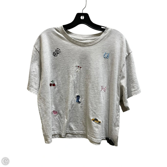 Top Short Sleeve Basic By Clothes Mentor In Grey, Size: Xl