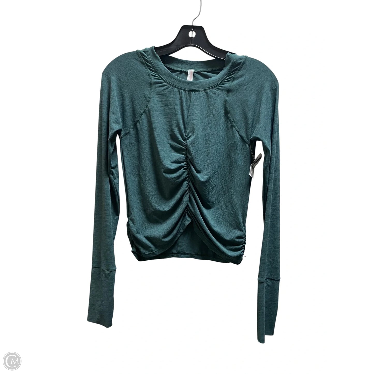 Athletic Top Long Sleeve Crewneck By Free People In Green, Size: M