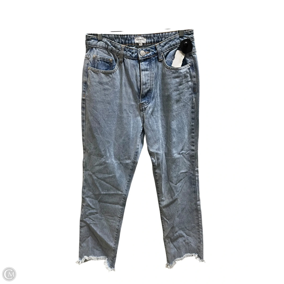 Jeans Straight By Superdown In Blue Denim, Size: 10