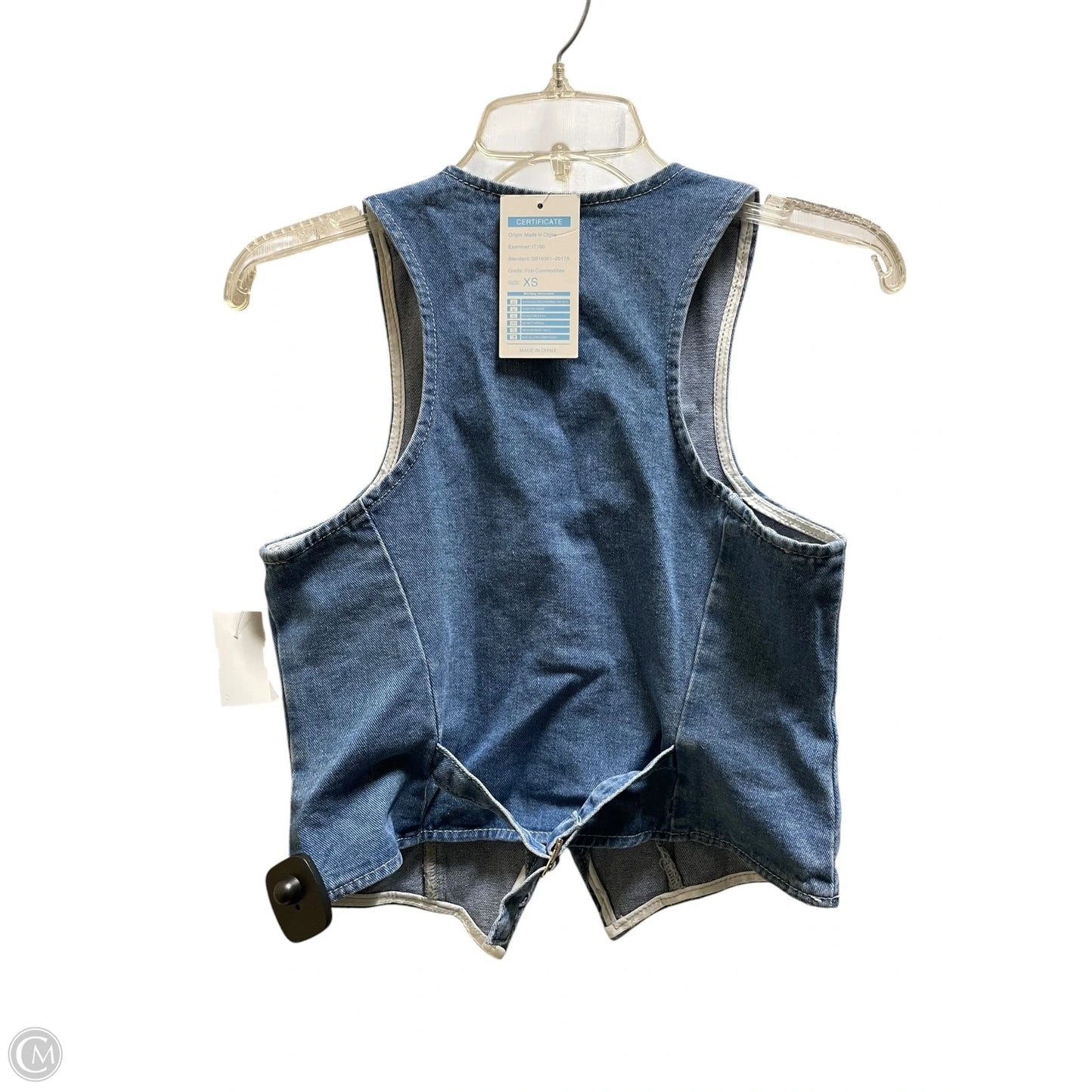 Vest Other By Clothes Mentor In Blue Denim, Size: Xs