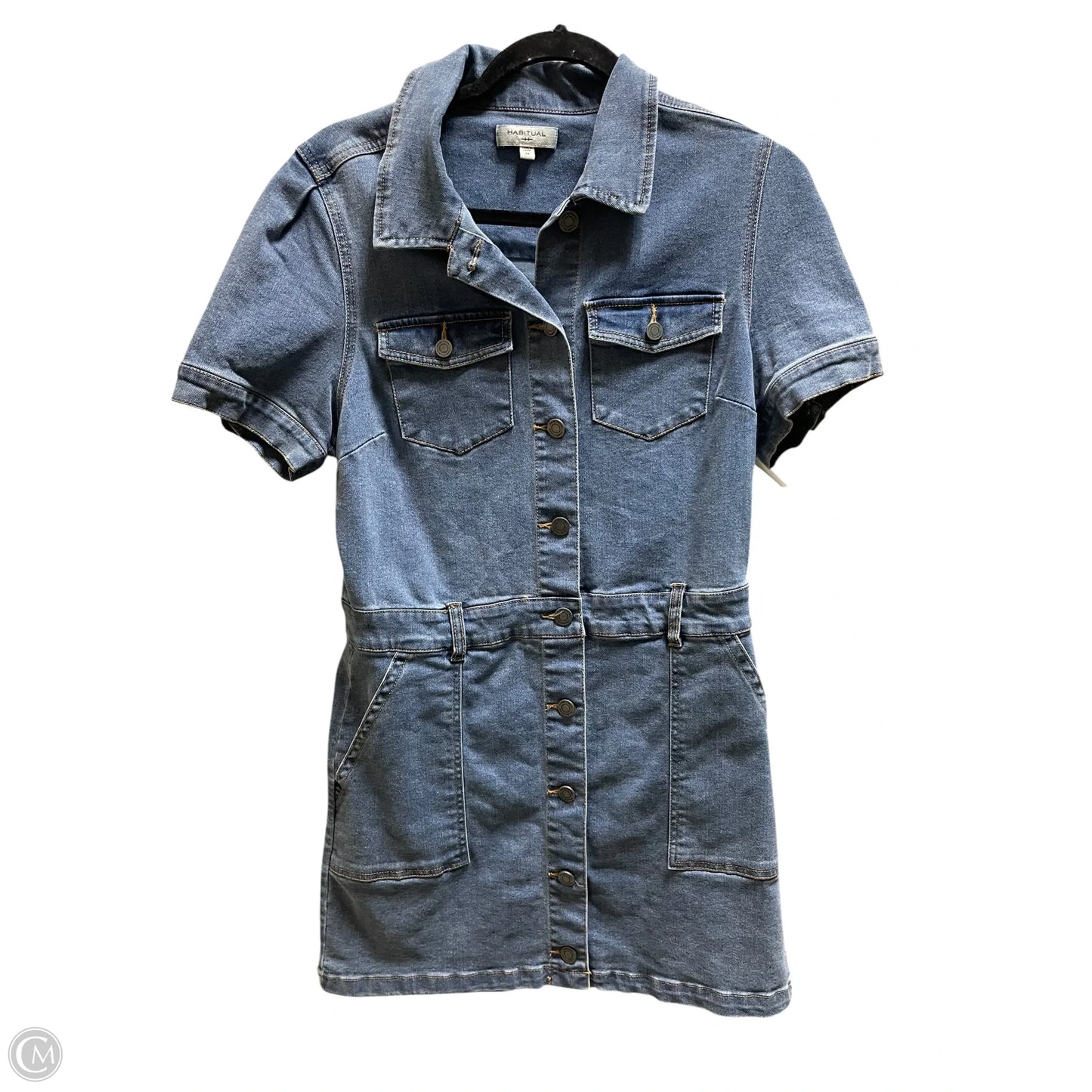 Dress Casual Short By Habitual In Blue Denim, Size: M