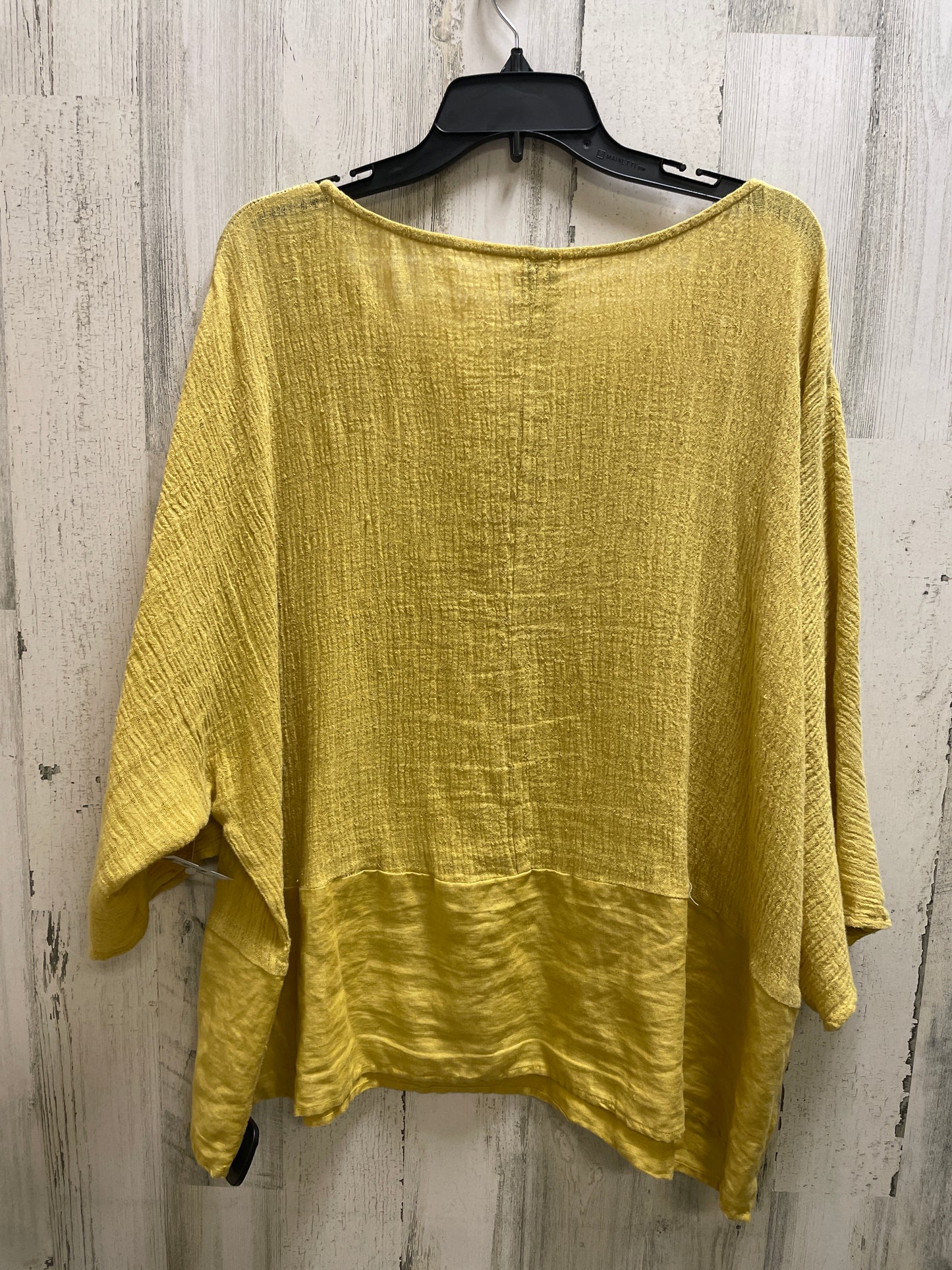 Top Short Sleeve By Joie In Yellow, Size: 2x