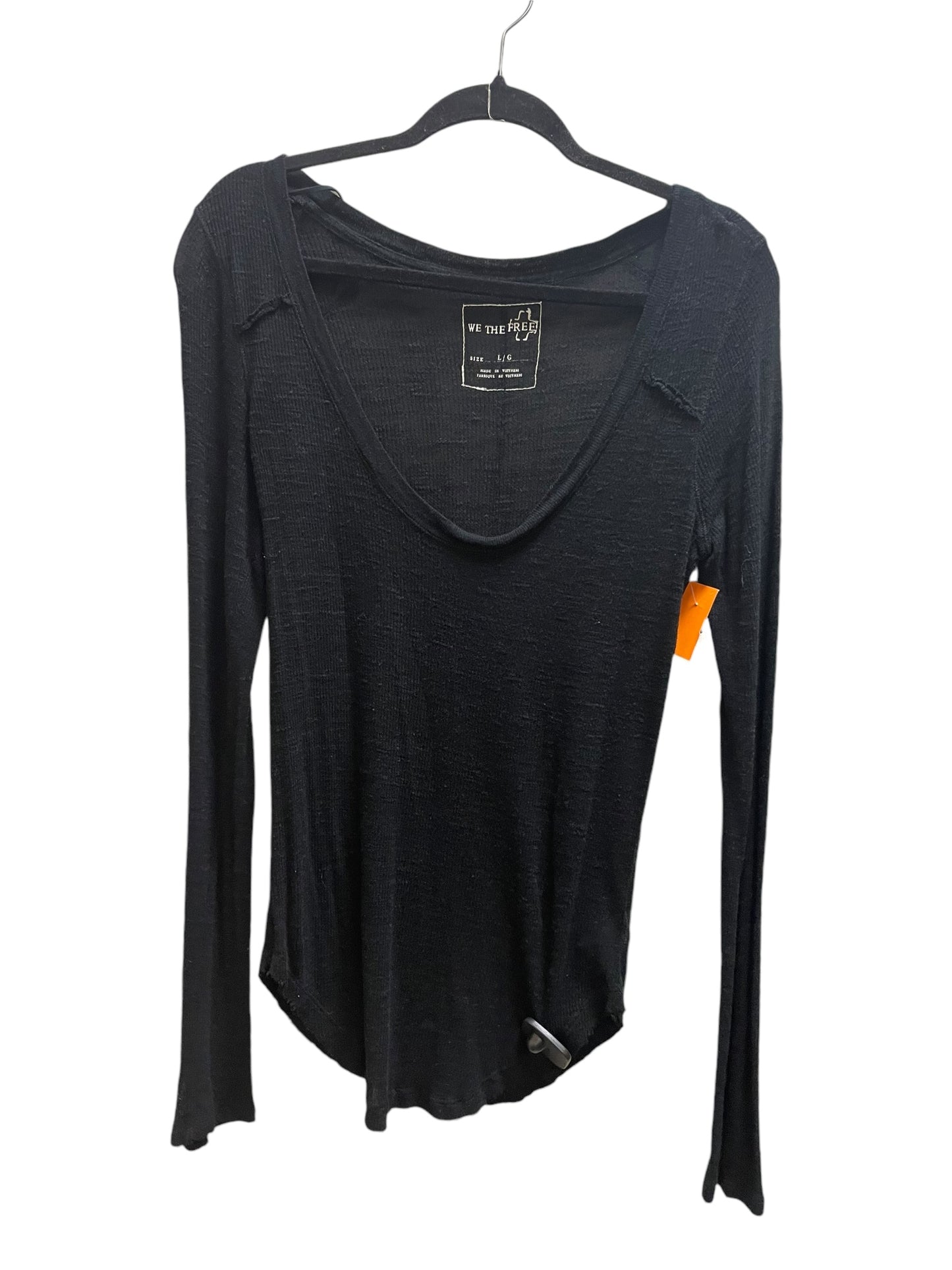 Top Long Sleeve By We The Free In Black, Size: L