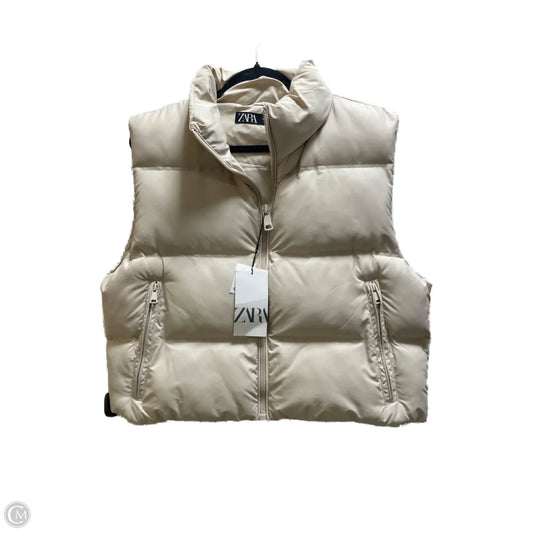 Vest Puffer & Quilted By Zara In Cream, Size: L