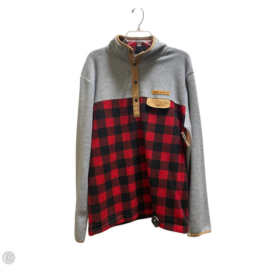Sweatshirt Collar By Simply Southern In Red, Size: 1x