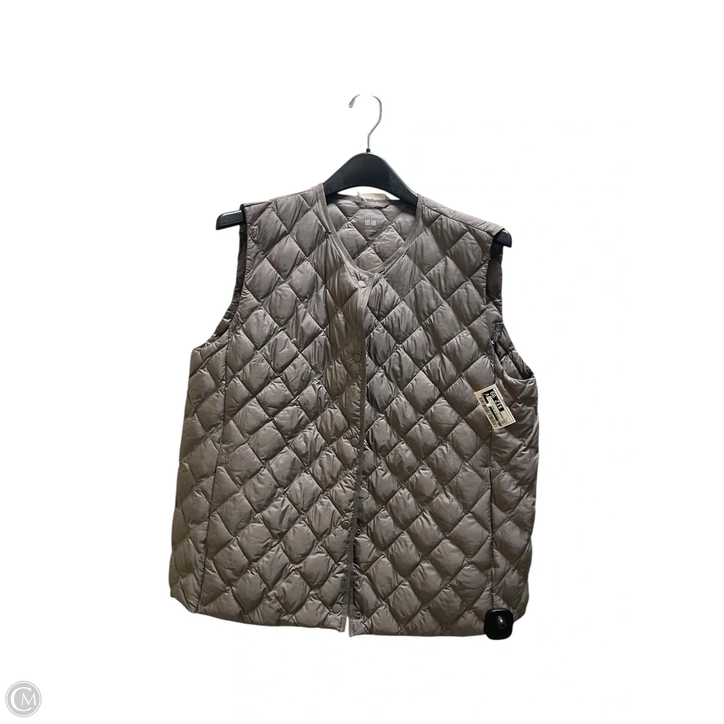 Vest Puffer & Quilted By Cmf In Grey, Size: L