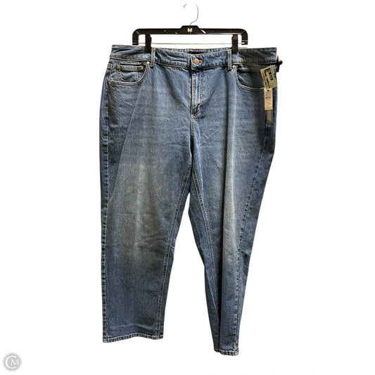 Jeans Straight By Talbots In Blue Denim, Size: 18