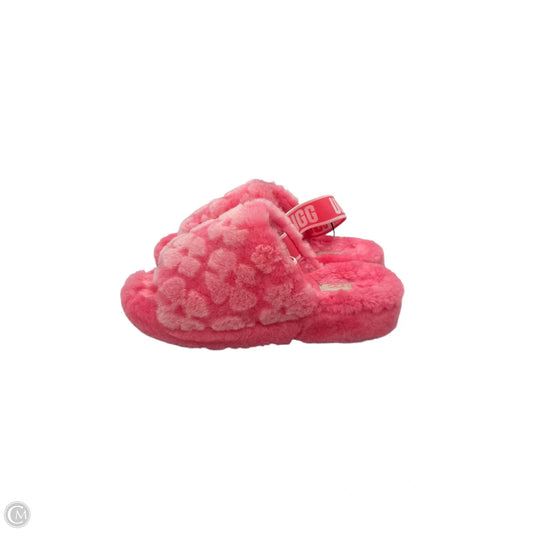 Slippers Designer By Ugg In Pink, Size: 7