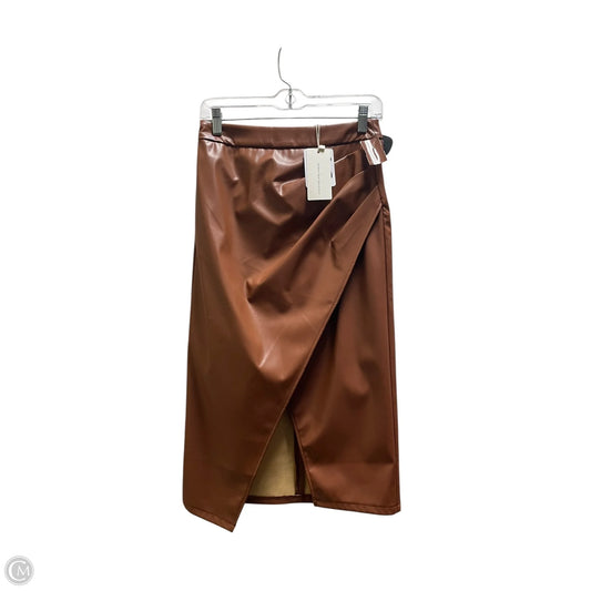 Skirt Midi By Commense In Brown, Size: S