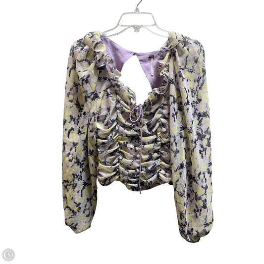 Top Long Sleeve By Free People In Purple, Size: Xs