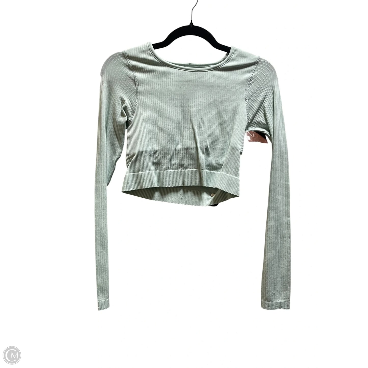 Athletic Top Long Sleeve Collar By Lululemon In Green, Size: M