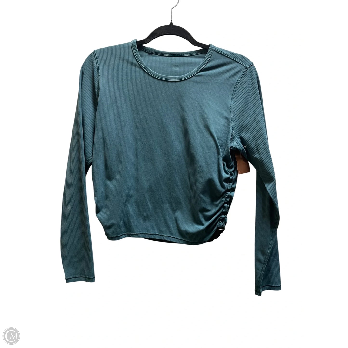 Athletic Top Long Sleeve Collar By Lululemon In Green, Size: L