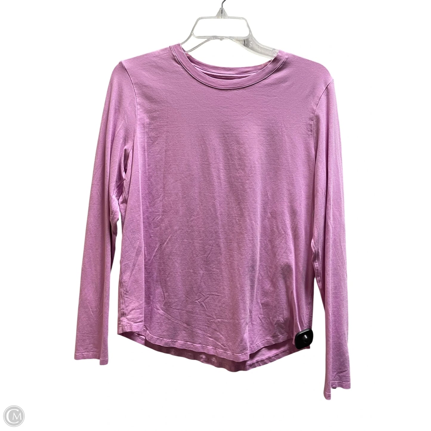 Athletic Top Long Sleeve Collar By Lululemon In Pink, Size: L