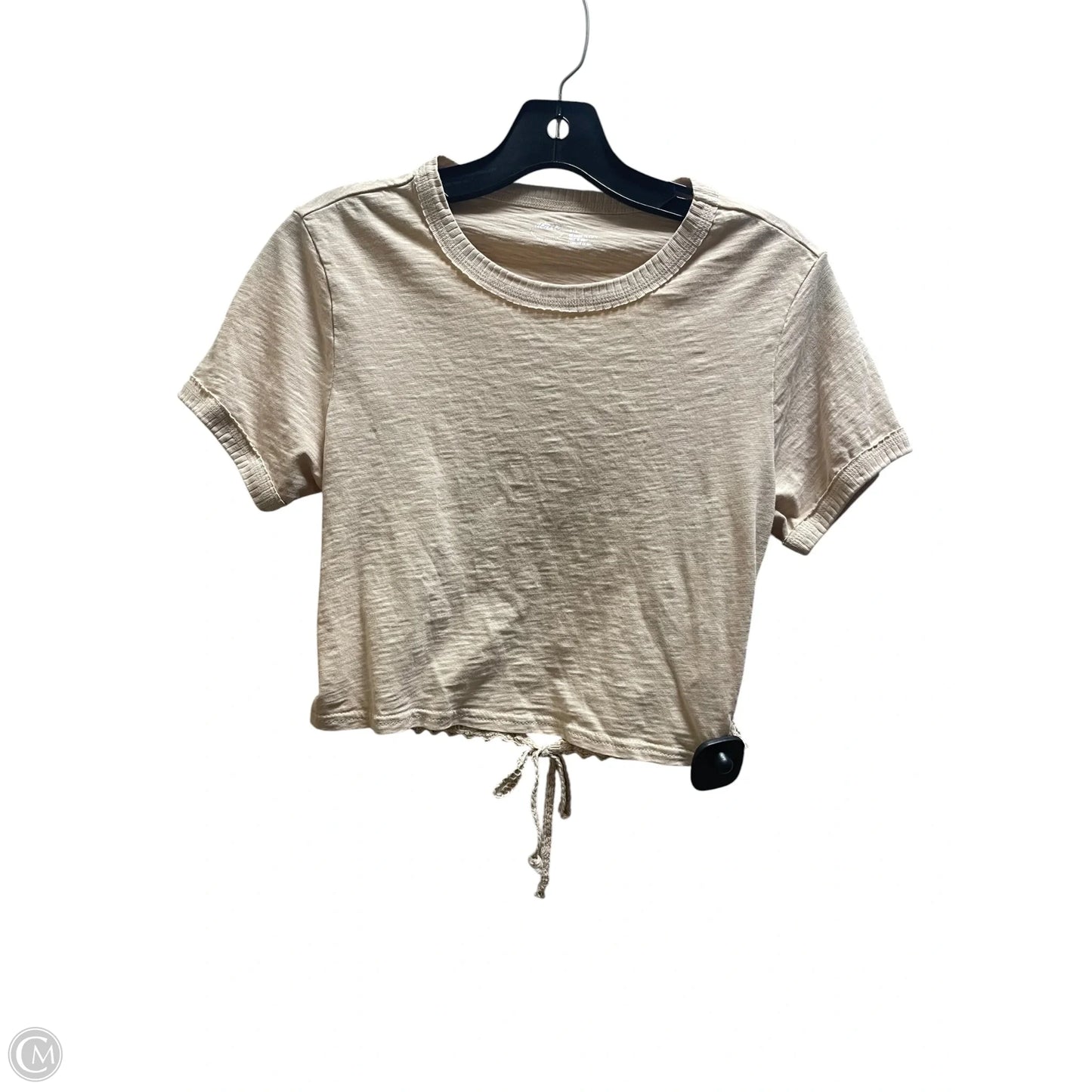Top Short Sleeve By Aerie In Tan, Size: S