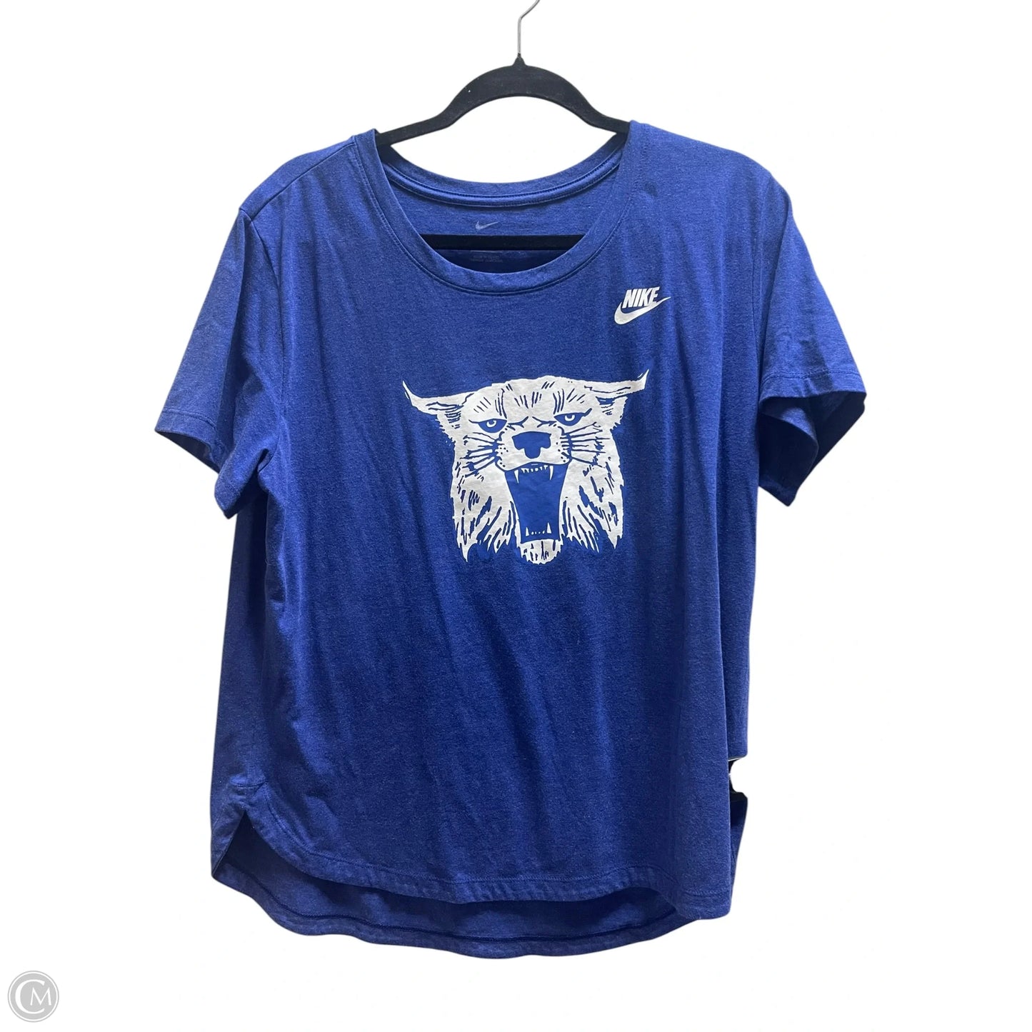 Athletic Top Short Sleeve By Nike Apparel In Blue, Size: Xl