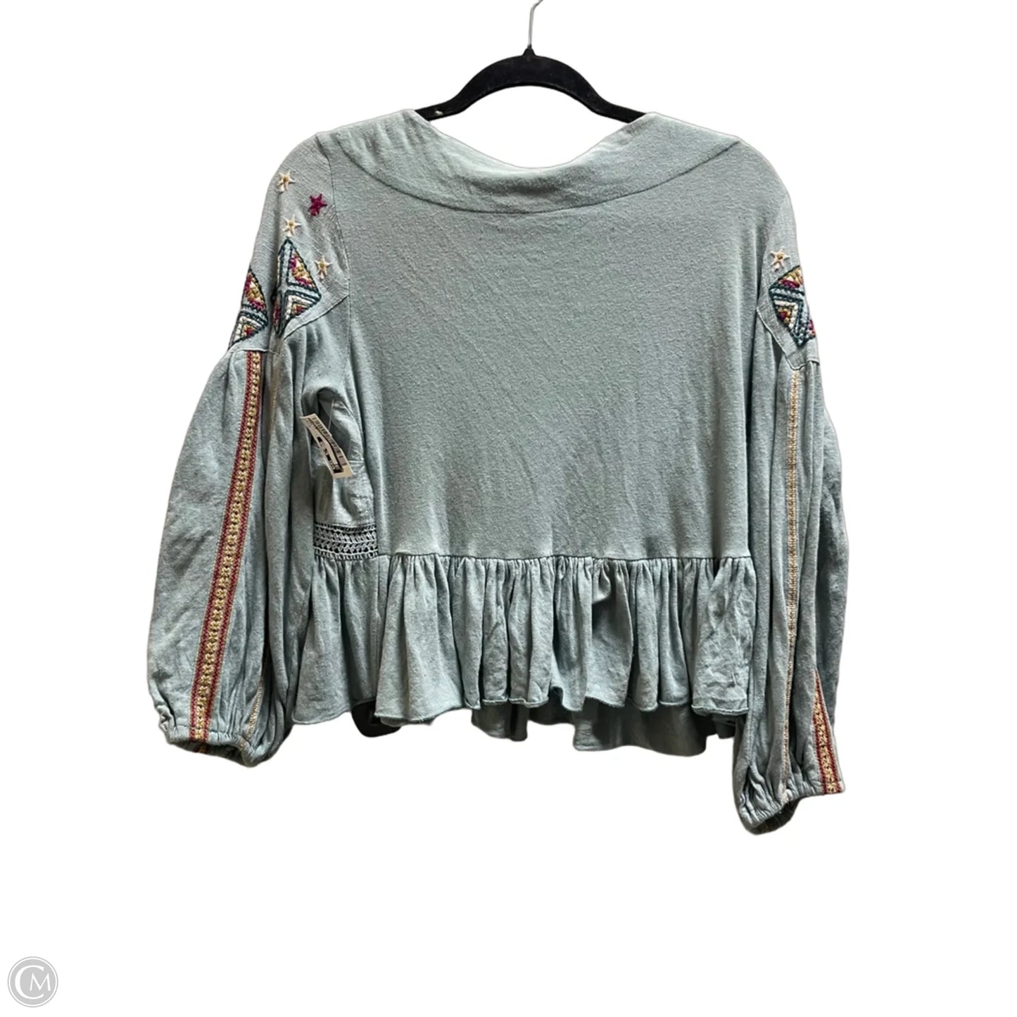 Top Long Sleeve By Free People In Blue, Size: S