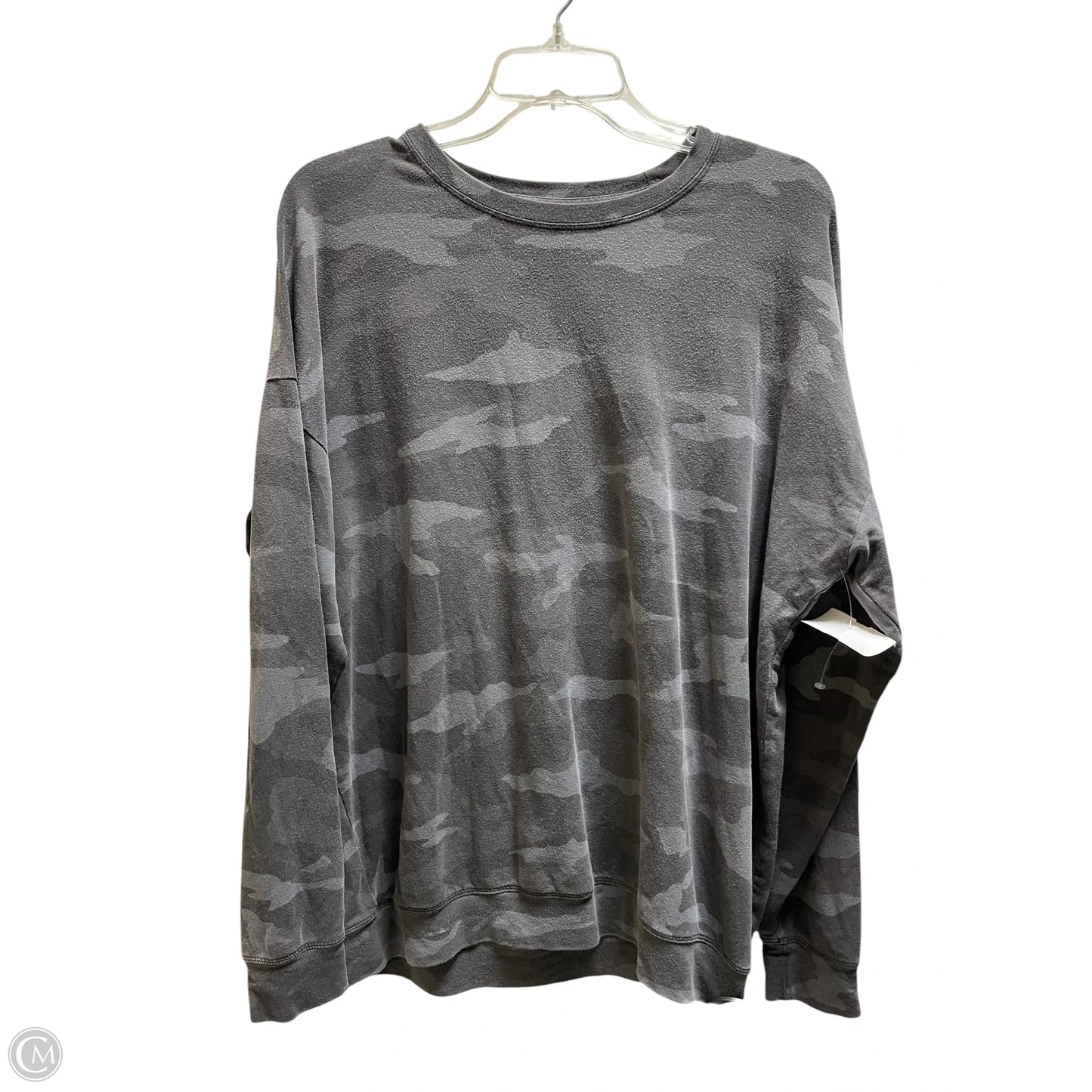 Athletic Top Long Sleeve Collar By Athleta In Camouflage Print, Size: M
