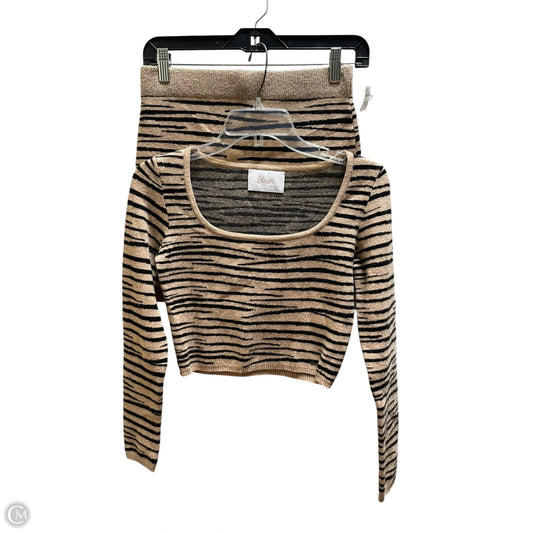 Top 2pc Long Sleeve By Blush In Animal Print, Size: S