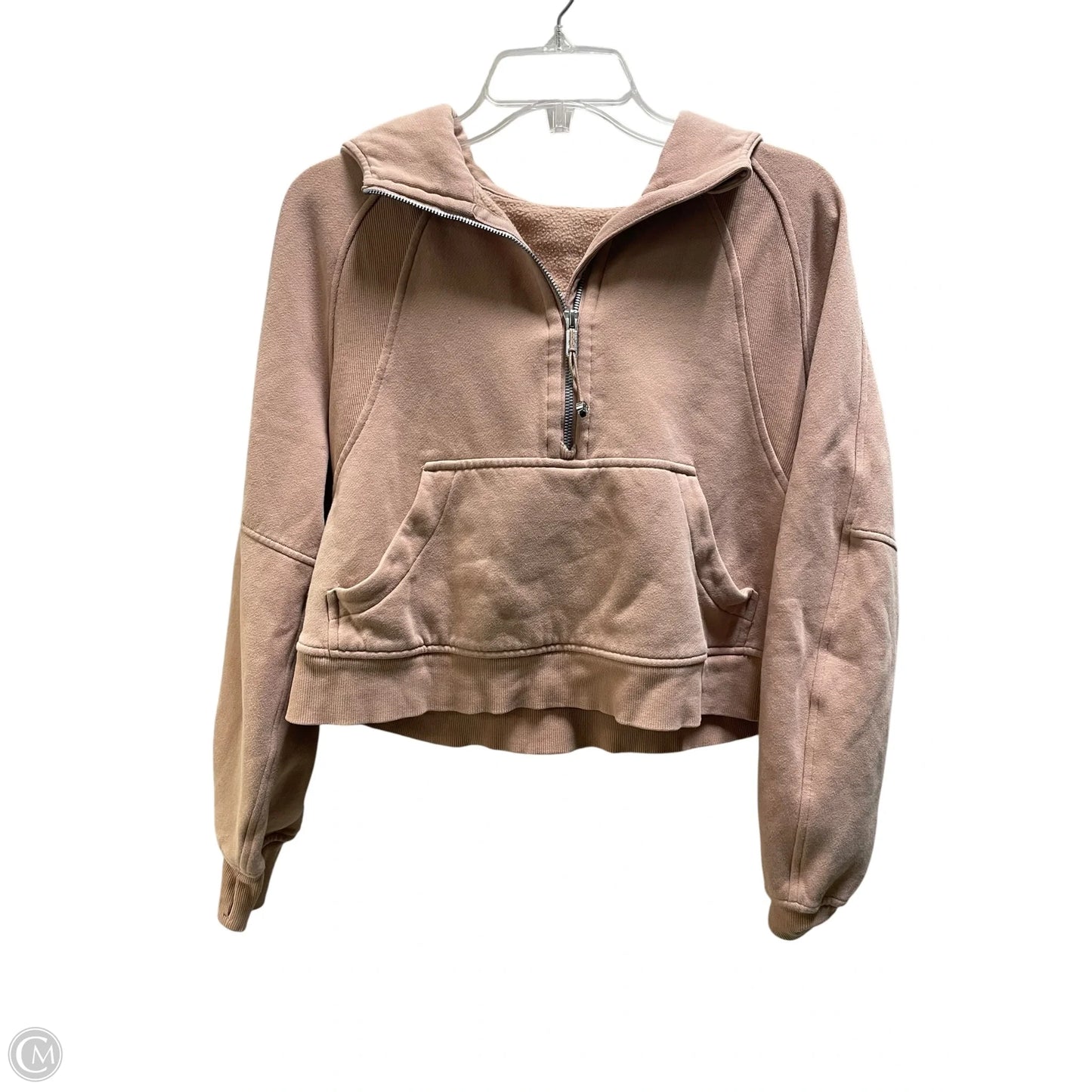 Athletic Sweatshirt Hoodie By Lululemon In Tan, Size: Xs