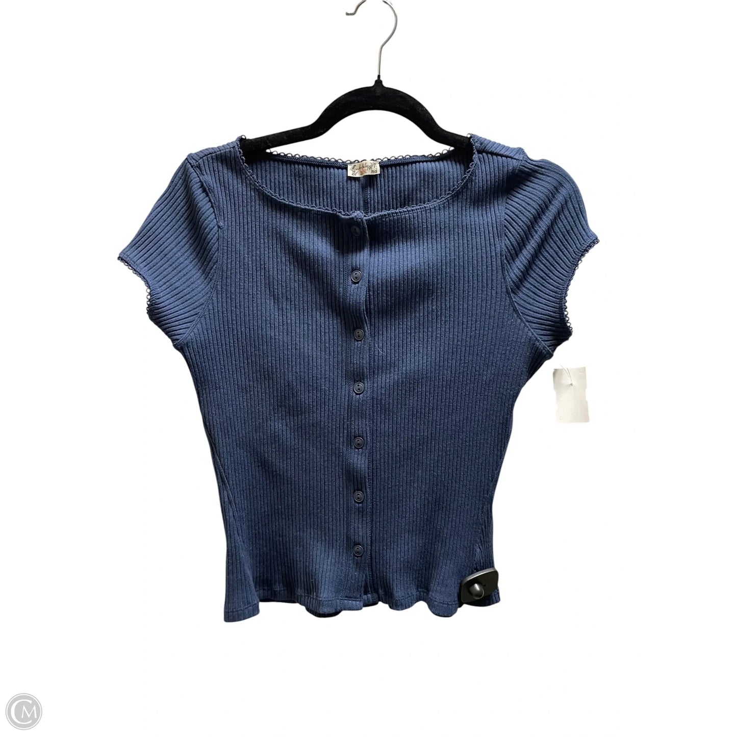 Top Short Sleeve By Free People In Blue, Size: L