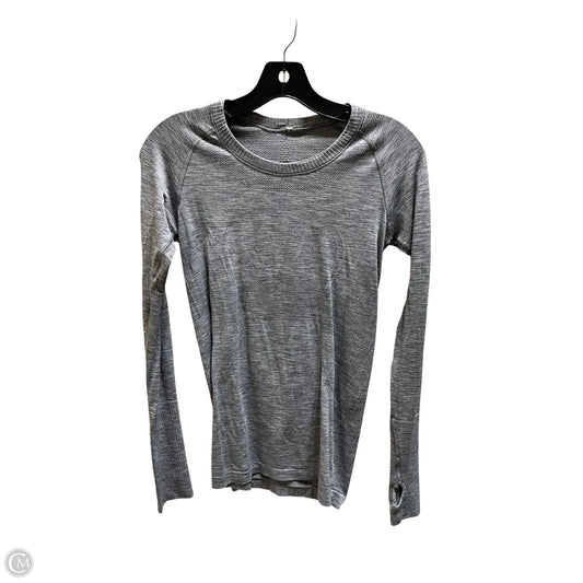 Athletic Top Long Sleeve Crewneck By Lululemon In Grey, Size: 6