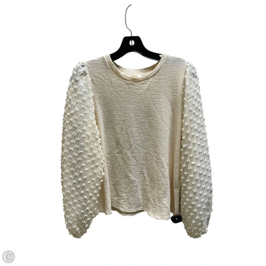 Top Long Sleeve By Maeve In Cream, Size: M