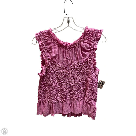 Top Sleeveless By Anthropologie In Pink, Size: S