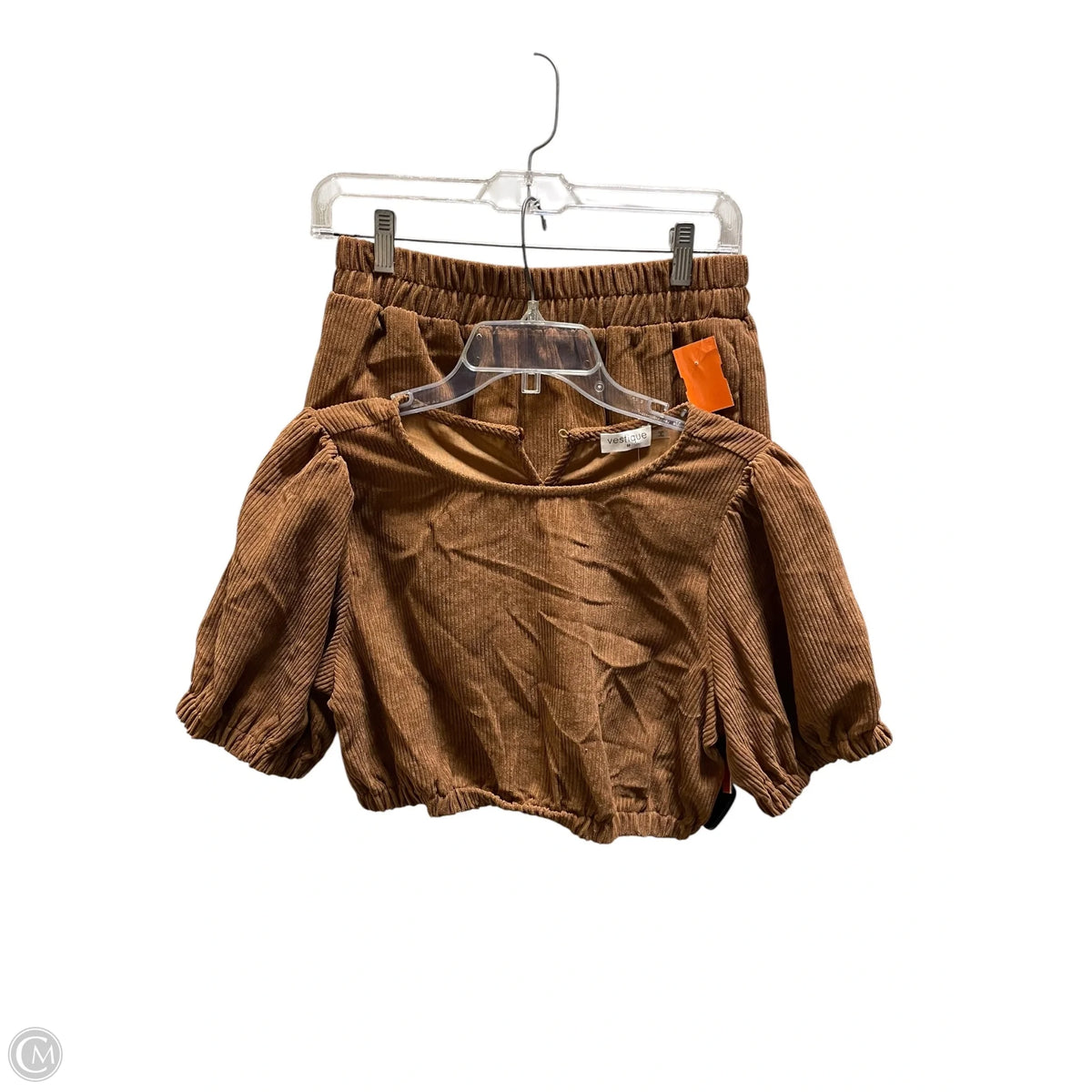 Shorts Set By Vestique In Brown, Size: S