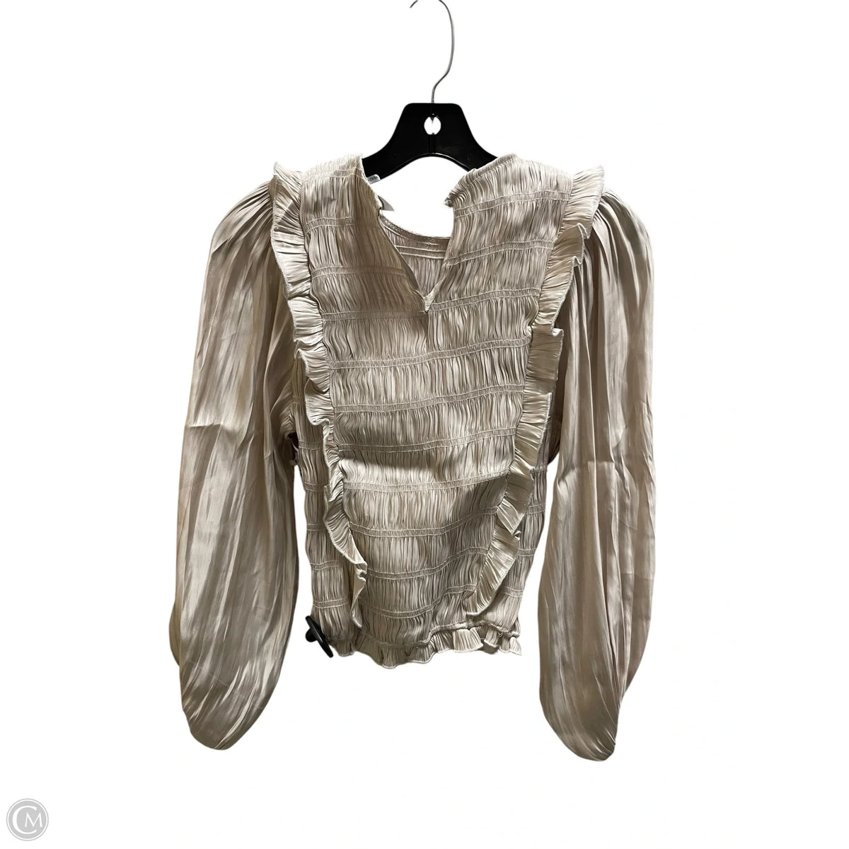 Top Long Sleeve By Glam In Gold, Size: S