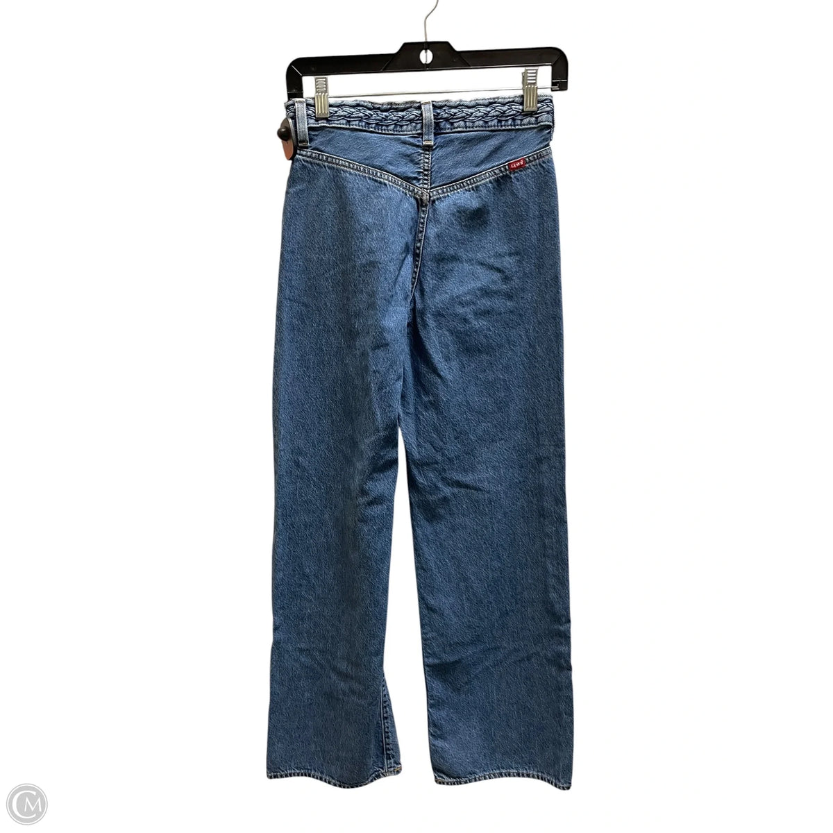 Jeans Wide Leg By Levis In Blue Denim, Size: 0