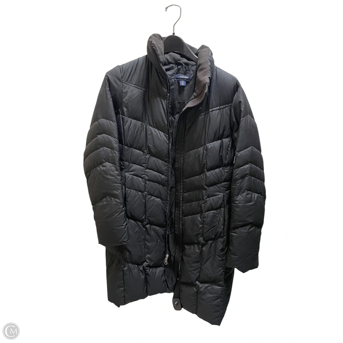 Coat Puffer & Quilted By Lands End In Black, Size: Xs