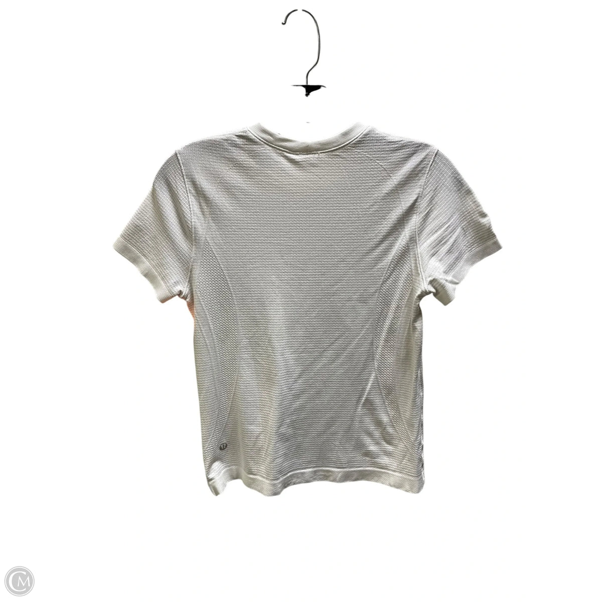 Athletic Top Short Sleeve By Lululemon In White, Size: 8