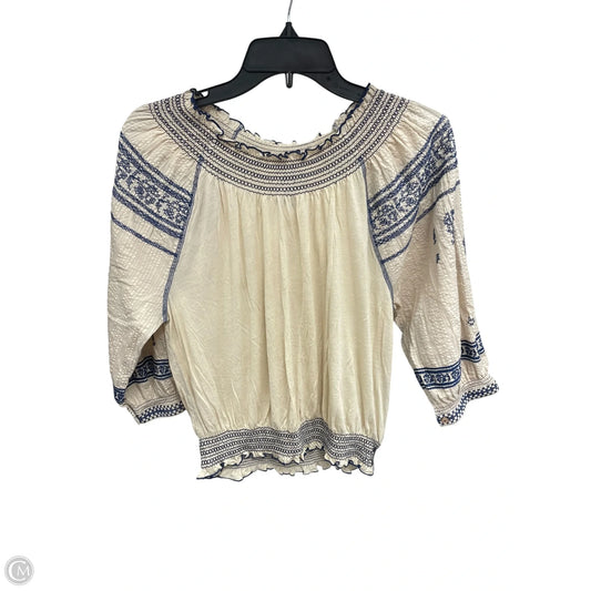 Top Short Sleeve By Free People In Tan, Size: Xs