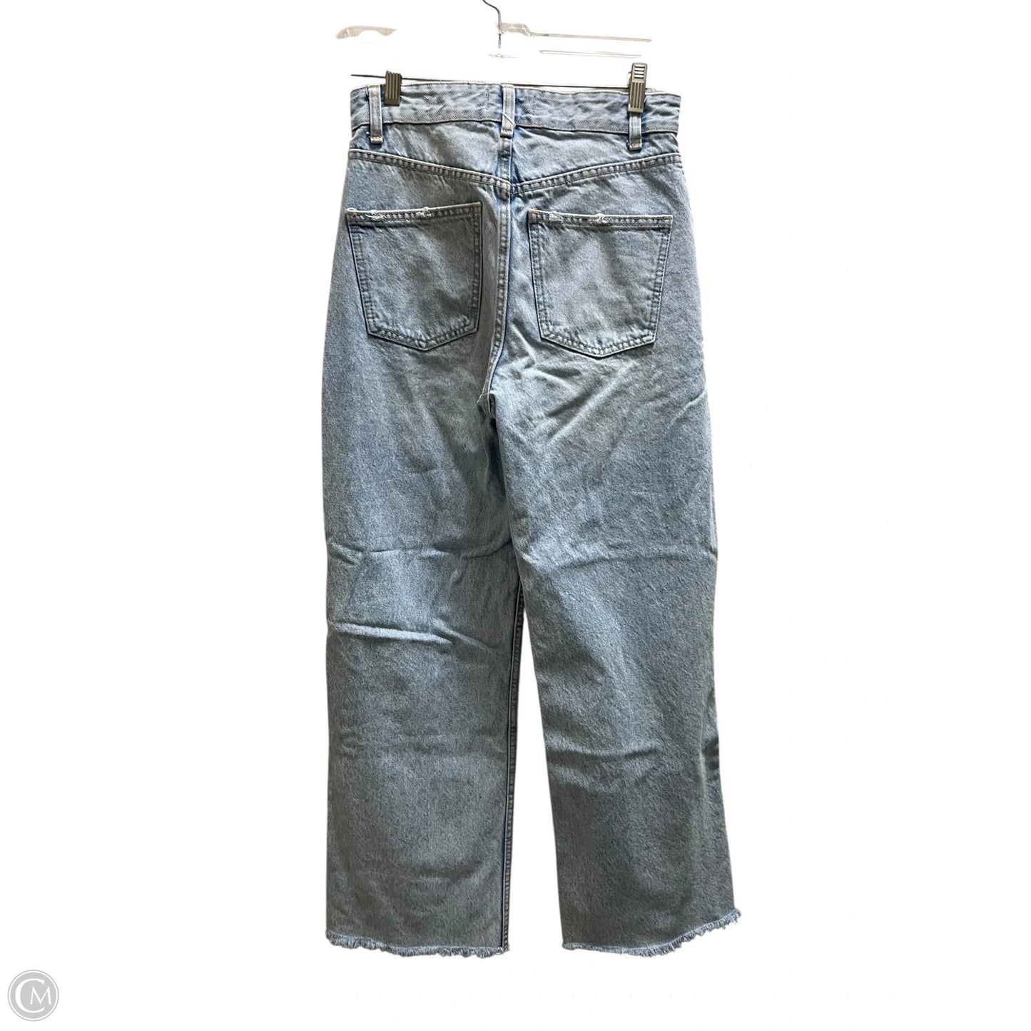 Jeans Straight By Zara In Blue Denim, Size: 4