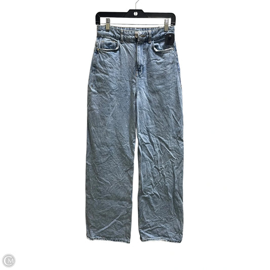 Jeans Straight By Zara In Blue Denim, Size: 4