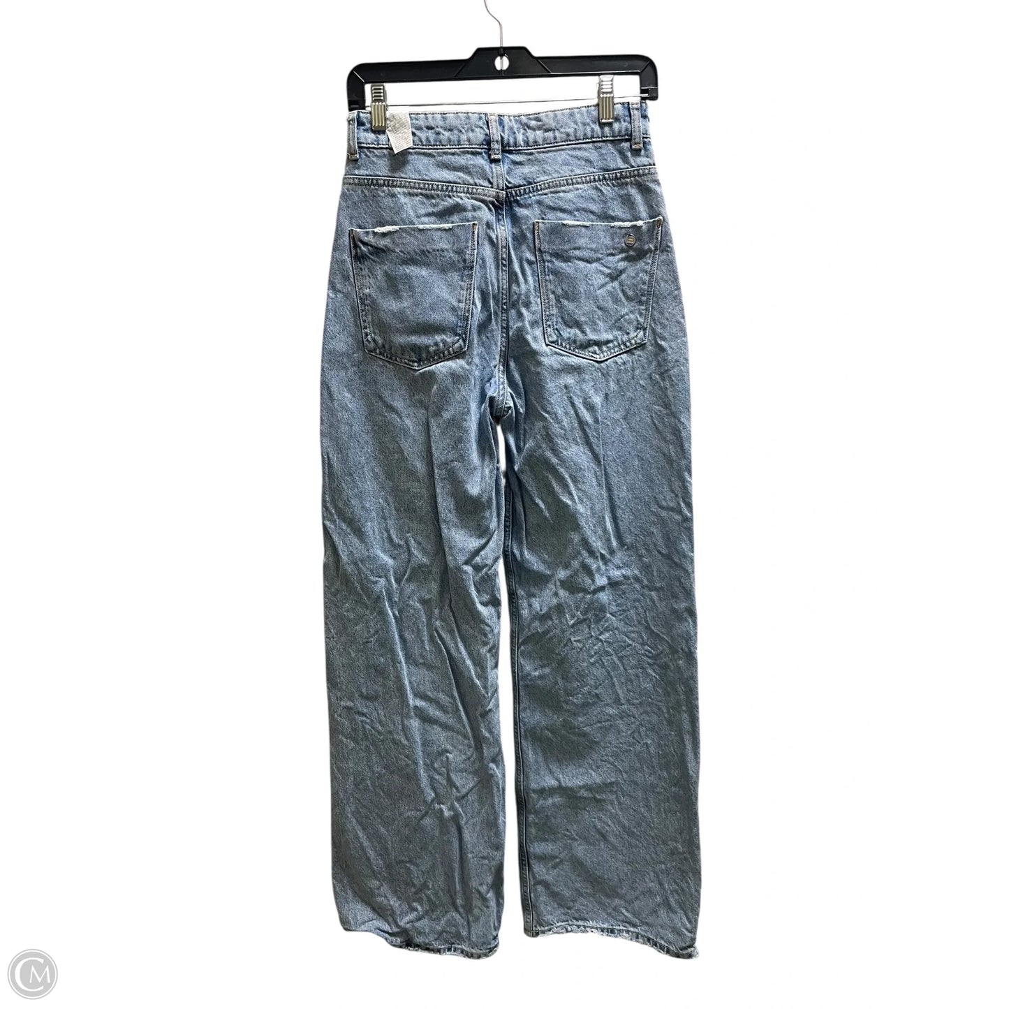 Jeans Straight By Zara In Blue Denim, Size: 4