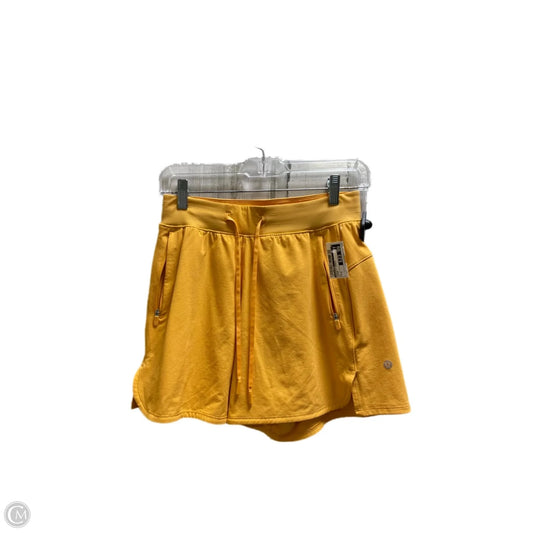 Athletic Shorts By Lululemon In Orange, Size: 4