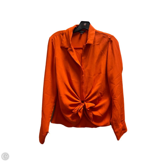 Top Long Sleeve By Express In Orange, Size: S