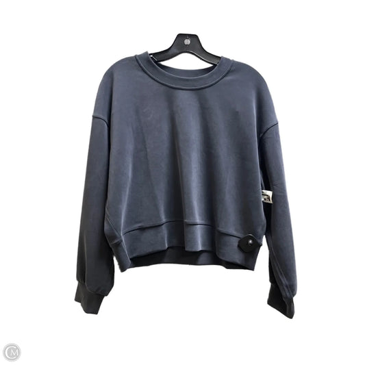 Athletic Top Long Sleeve Collar By Lululemon In Grey, Size: S