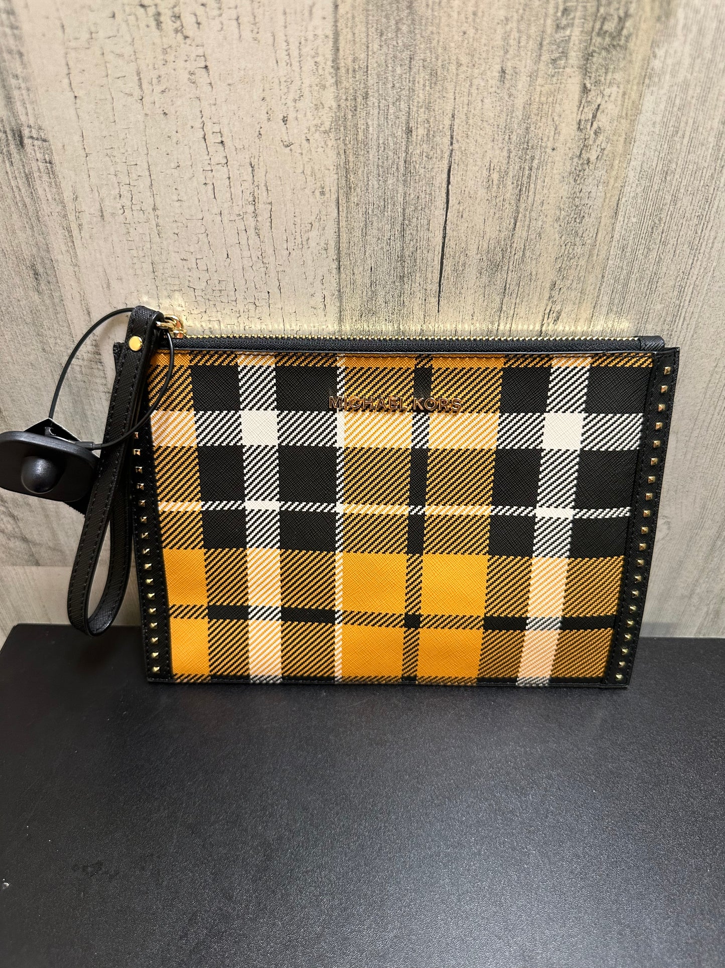 Yellow Wristlet Designer Michael Kors, Size Medium