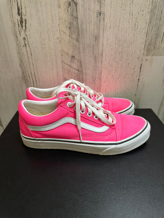 Pink Shoes Sneakers Vans, Size 7.5
