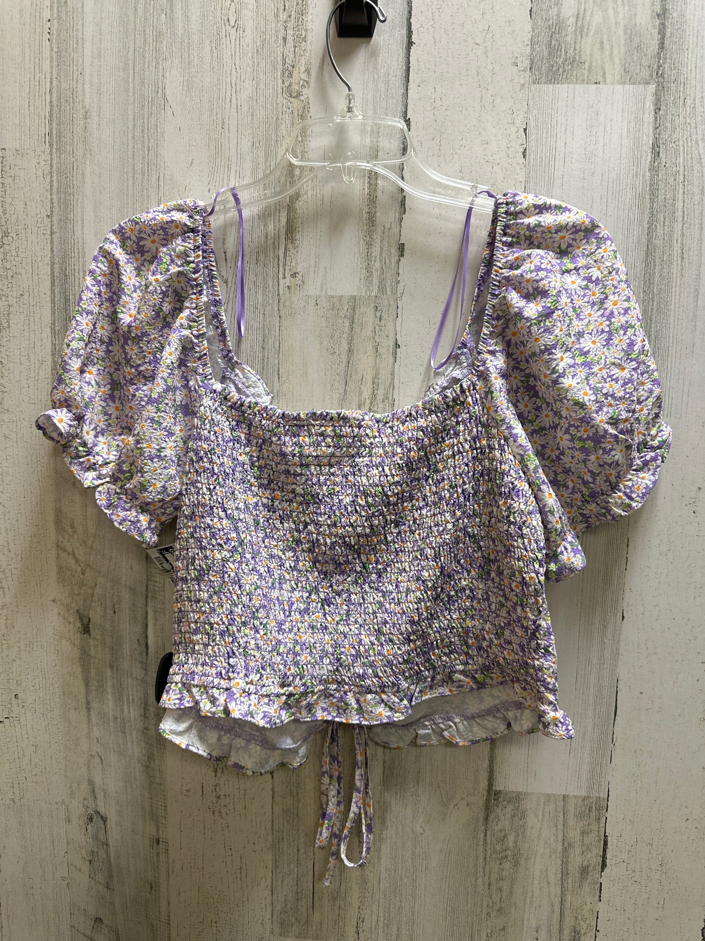 Purple Top Short Sleeve Elodie, Size Xl