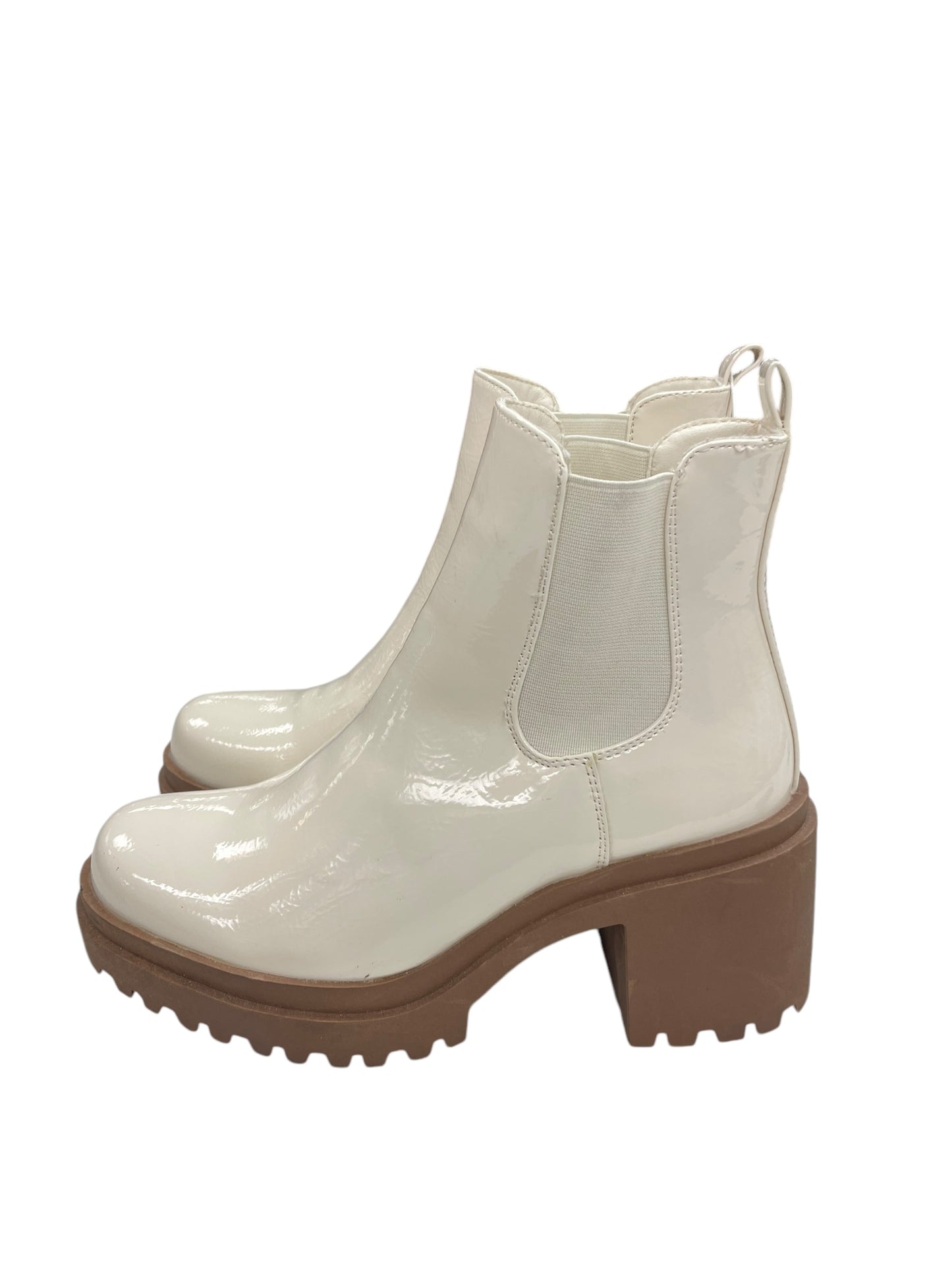 Boots Ankle Heels By Diba In Cream, Size: 9