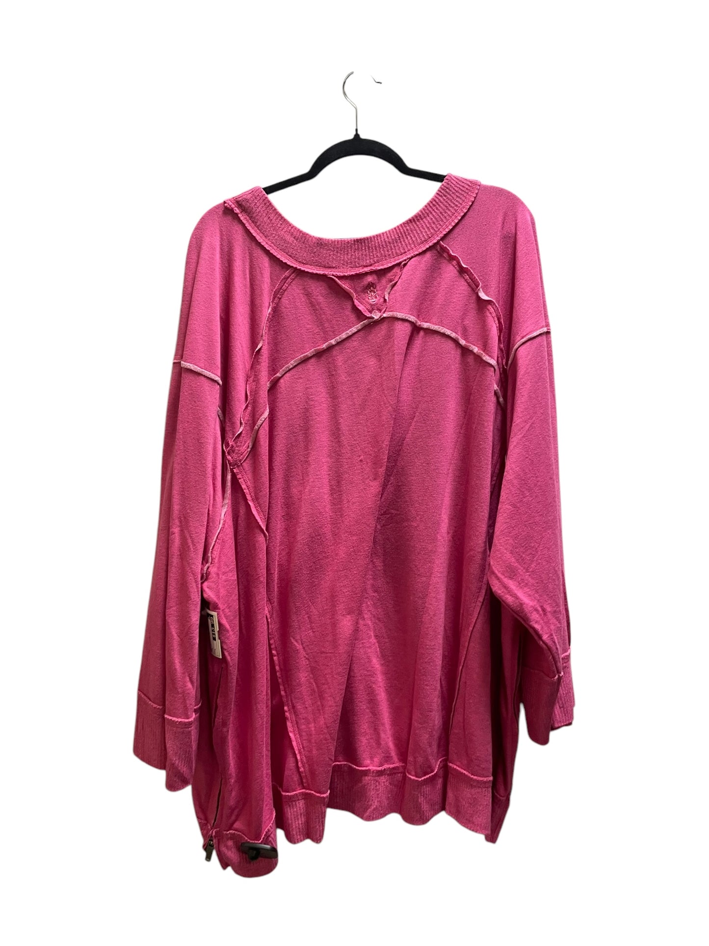 Top Long Sleeve By Free People In Pink, Size: L