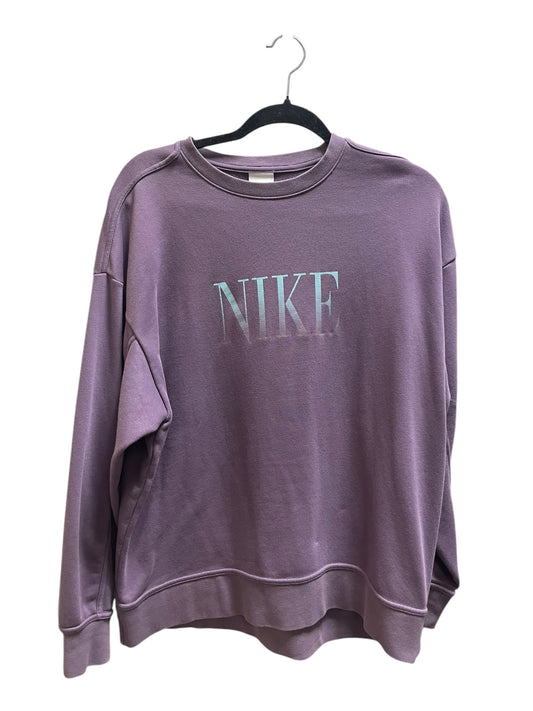 Athletic Sweatshirt Crewneck By Nike Apparel In Purple, Size: M