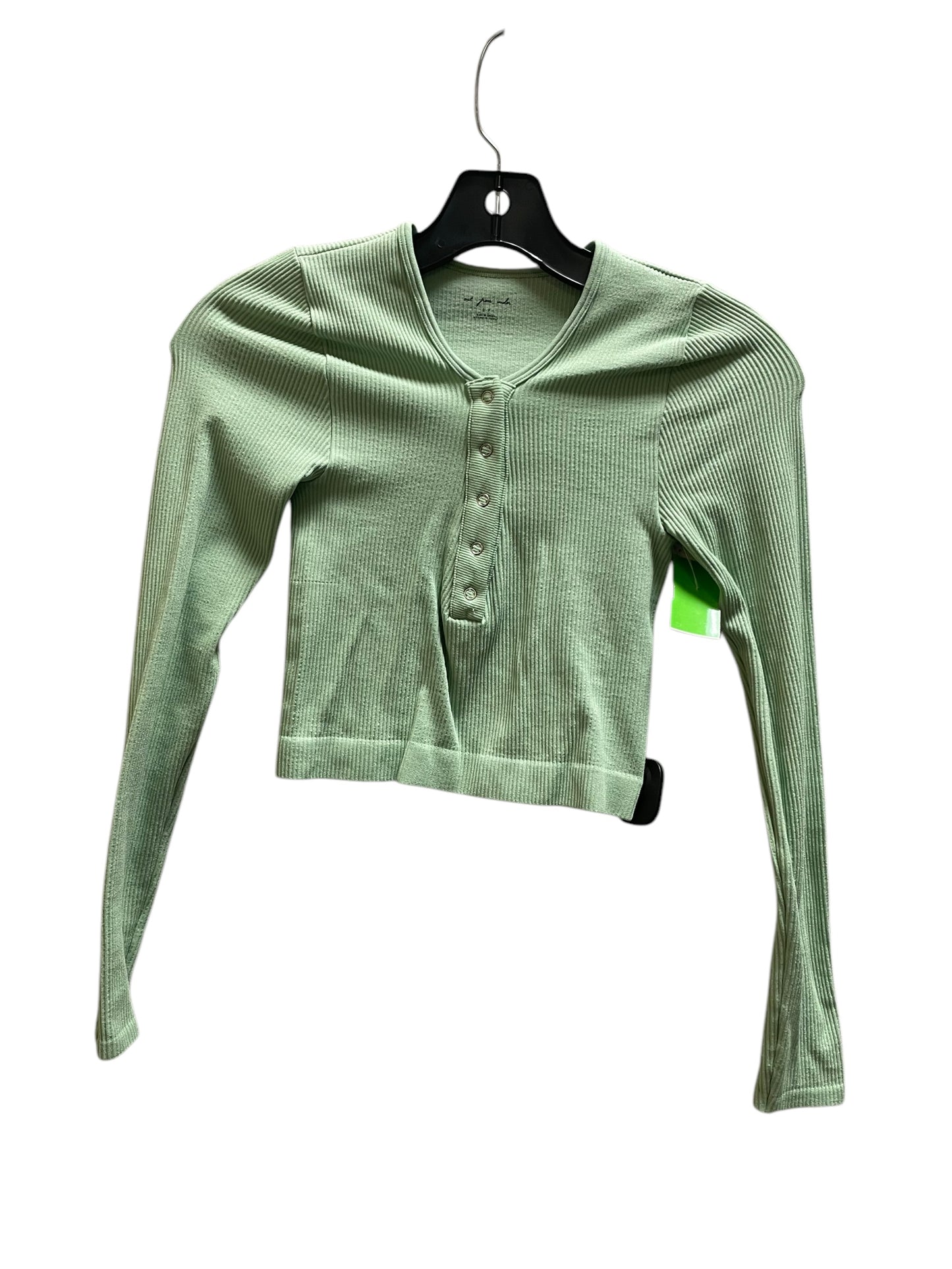 Top Long Sleeve By Urban Outfitters In Green, Size: S