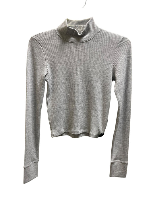 Top Long Sleeve Basic By American Eagle In Grey, Size: S