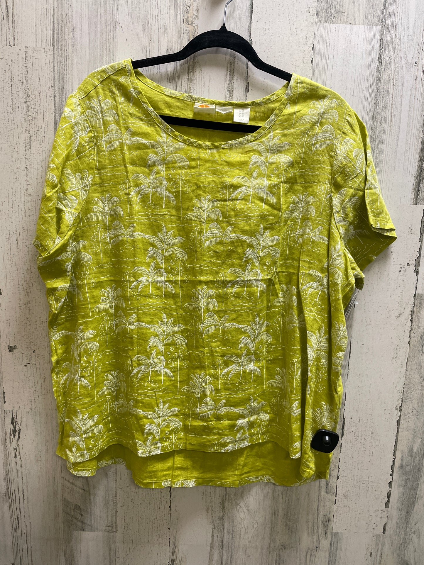 Green Top Short Sleeve C And C, Size 1x