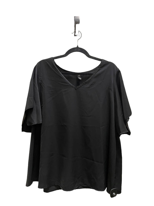 Top Short Sleeve By Shein In Black, Size: 1x