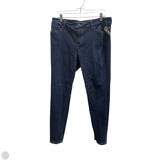 Jeans Skinny By Lauren By Ralph Lauren In Blue Denim, Size: 14
